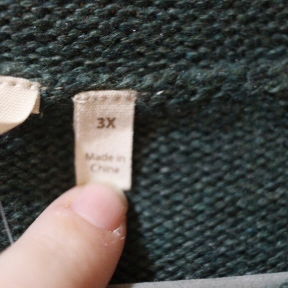 Soft Surroundings Green Wool Blend Sweater Plus Size 3X Cozy Classic Pullover - Picture 12 of 14